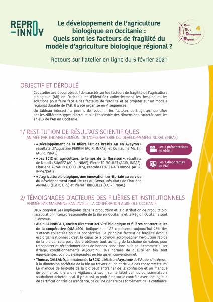 Synthèse Atelier PSDR - facteurs fragilités AB - 5 février 2021 - Page1